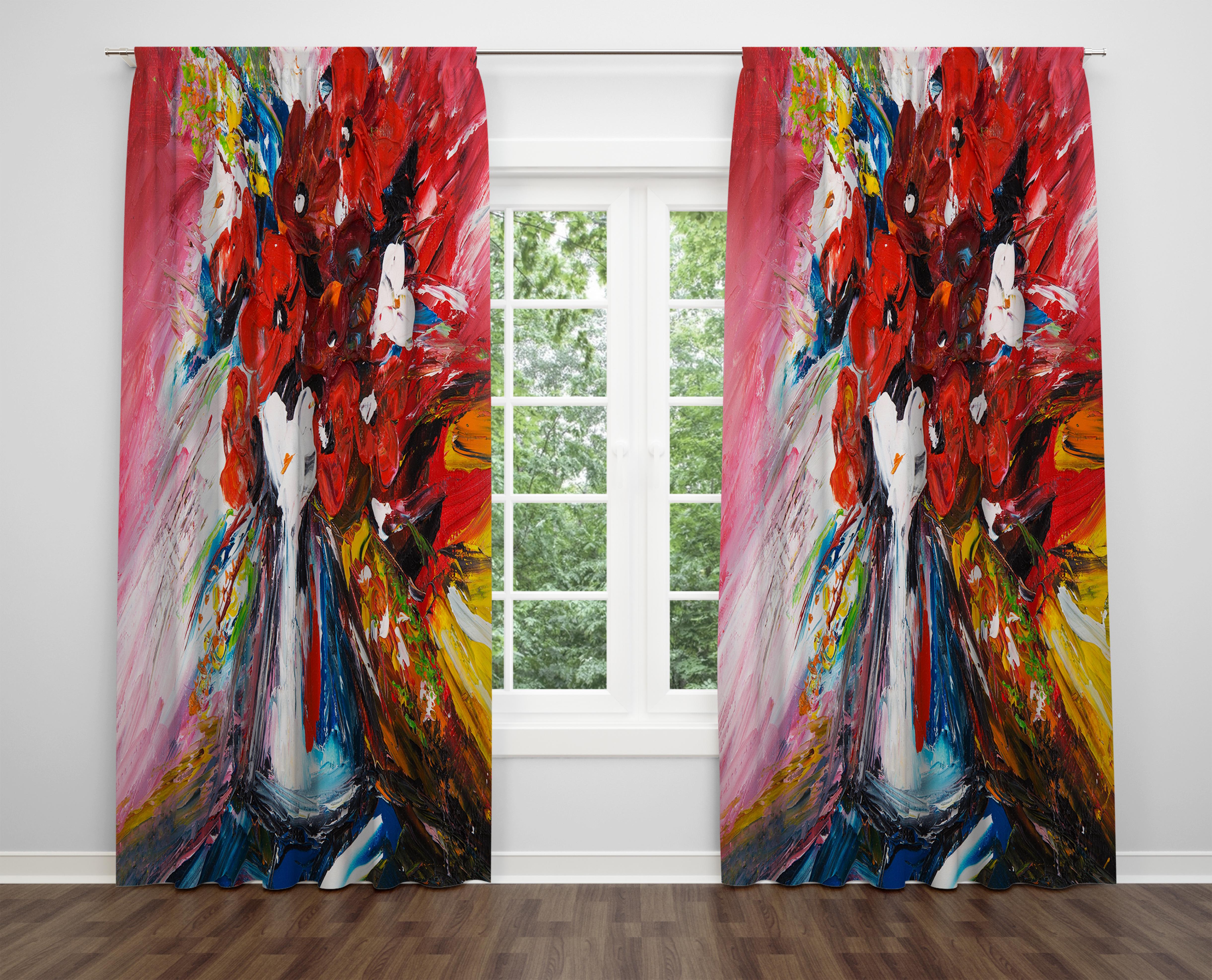 

Декоративний дизайн, високоякісна бавовняна тканина, ви можете вибрати одну або подвійну фіранку з крила 1 piece різнокольоровий