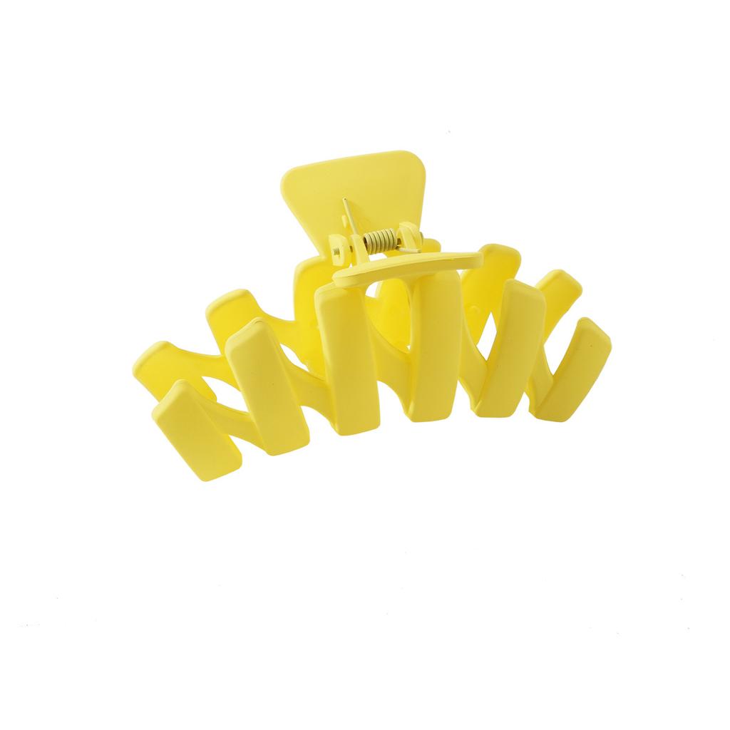 Fashionable N-shaped Large Frosted Spray-painted Plastic Hair Clip for Ladies' Hair