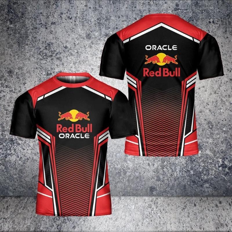 Sommer neuestes Red Bull Herren T-Shirt Mode Racing T-Shirt Red Bull 3D-Druck Kinder T-Shirt Street Fashion Red Bull