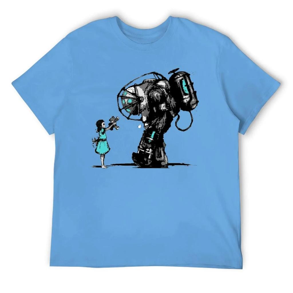 Rundhals BioShock Z T-Shirt Bewegung T-Shirt Niedlich Lustig Geek Fitness US-Größe