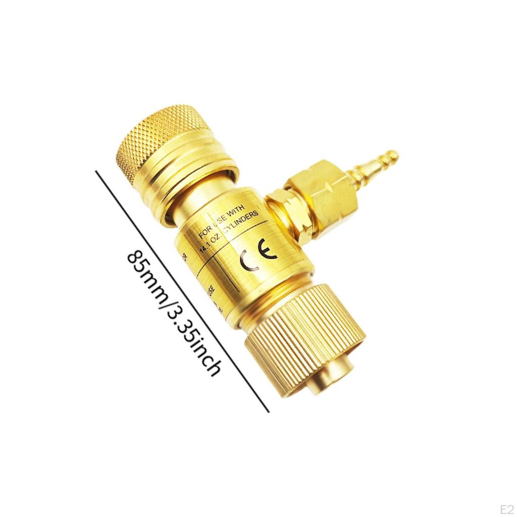 Gastrycksventil Justerbar Utgång 7/16" Platt Tank Set Ersättning 85mm Mapp Överföring O2