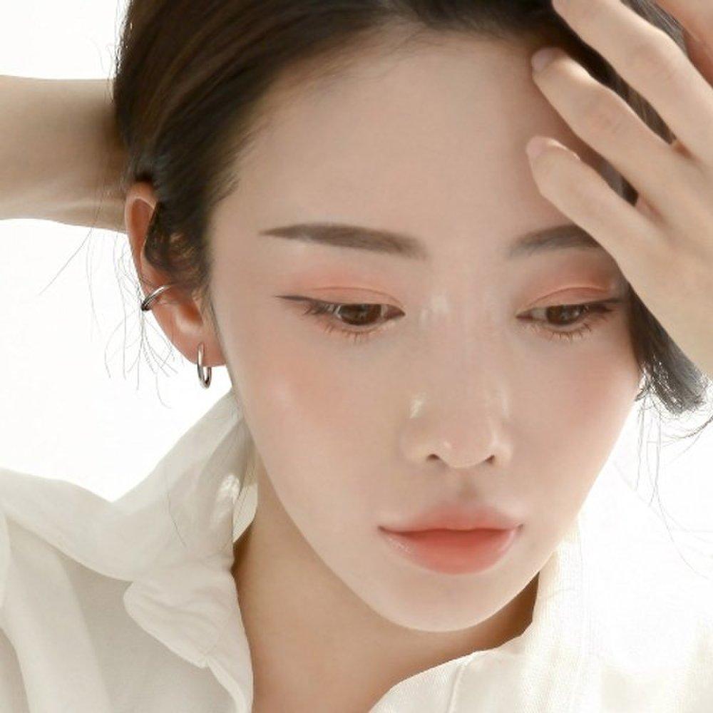 Silver Pipe Ring, Comfortable Earrings 15mm