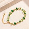 2025 Original Luxury Brand Green and Apple Green Zircon Tennis Bracelets For Women Fresh Crystal Charms Bangle Wedding Jewelry