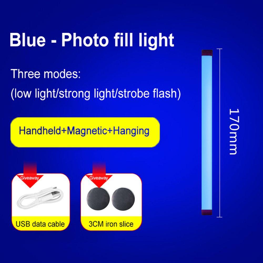 

Лампа Перезаряжаемый Видеосвет Палочка Ручной Светодиодный Свет Цветная Лампа для Селфи Светодиодный Заполняющий Свет Blue 17cm