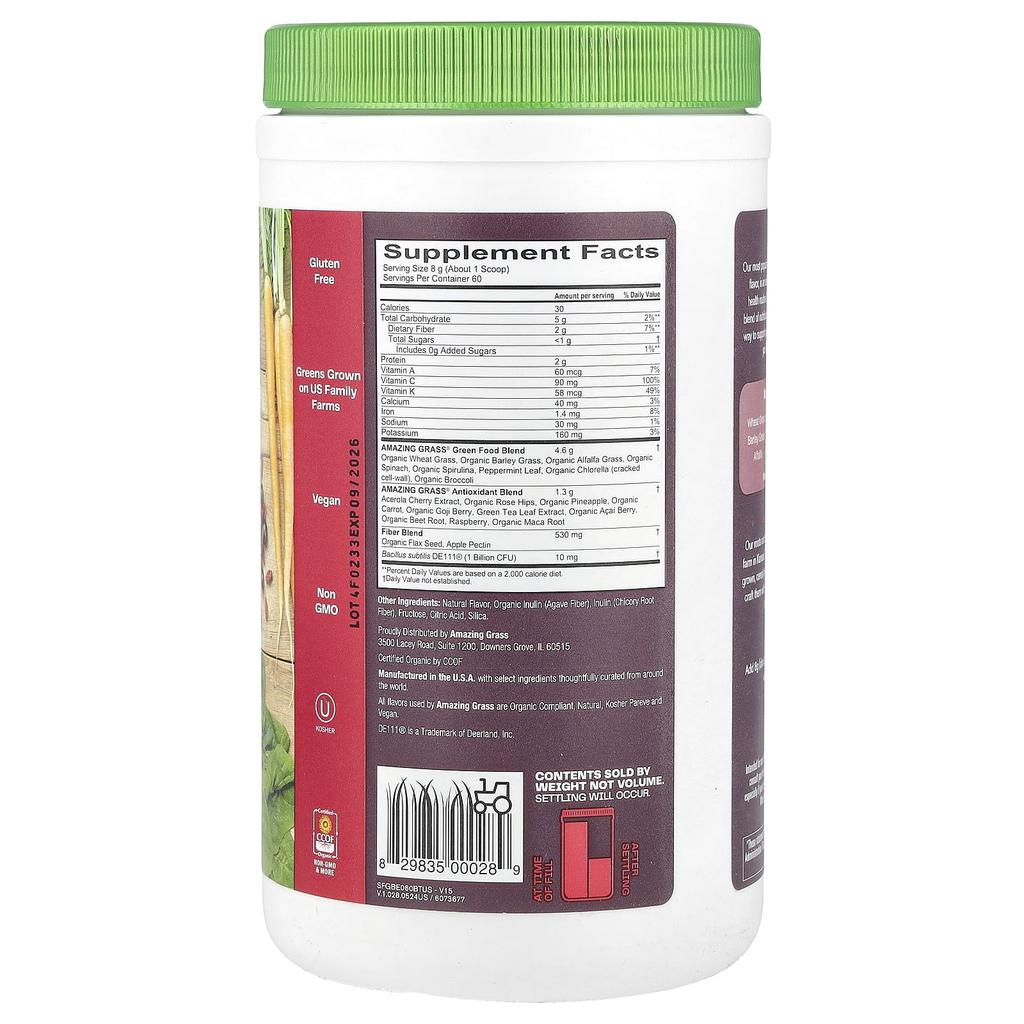 Greens Blend Superfood, Berry Flavor, 480G(16.9Oz)