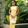 2025 European & American Autumn Slimming Backless Ribbon Dress