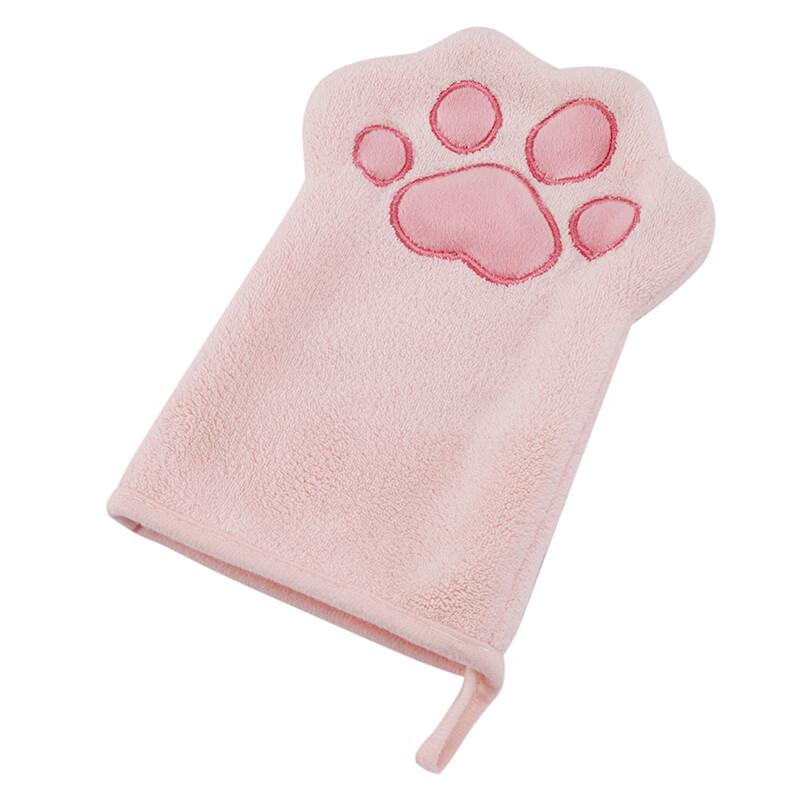 Cat Paw Coral Fleece Hand Towel