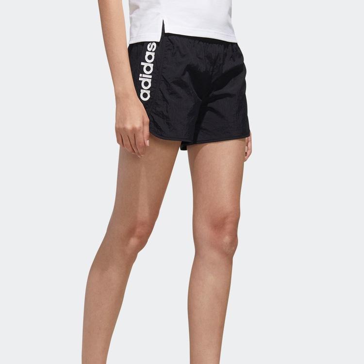 Adidas Neo Logo Color Block Striped Sports Shorts Women Shorts Black FP7461