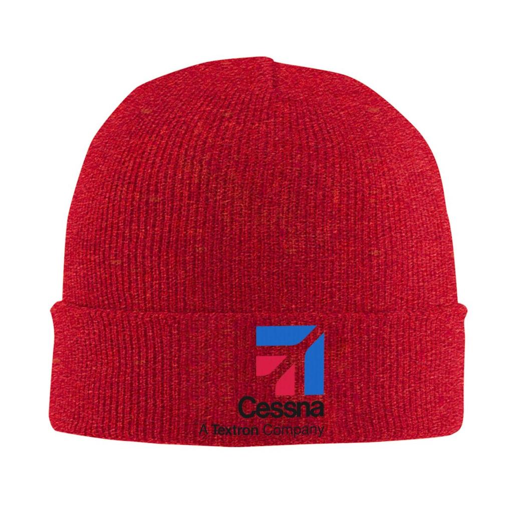 Cessna Logo Warm Knitted Cap Winter Knit Bonnet Hat Skullies Beanies Hip Hop Caps for Unisex