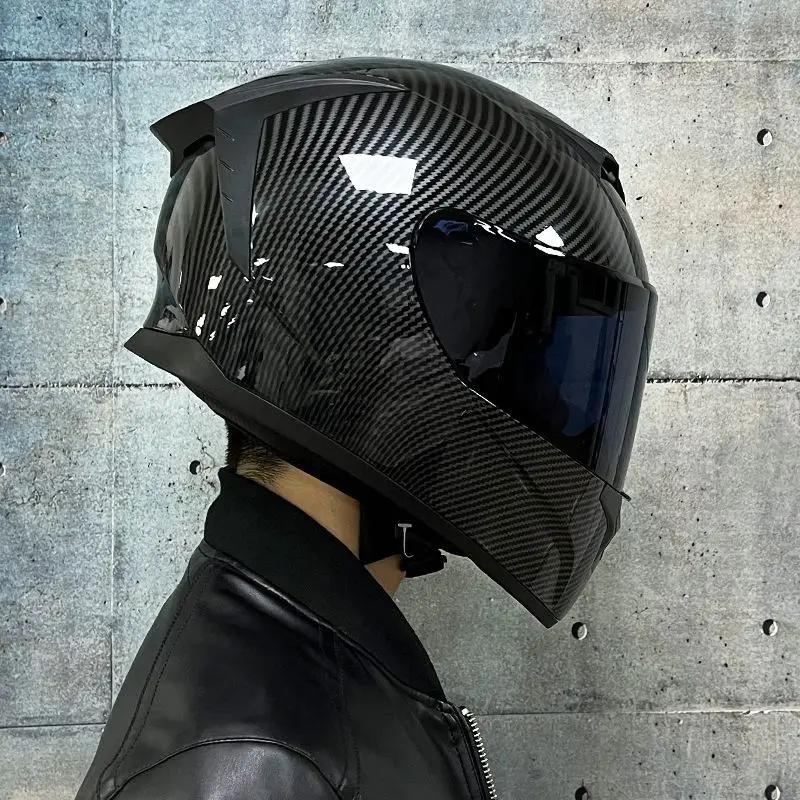 LVS Motorcycle Helmet Men's Women's Motocross Full Helmet Personality Cool Racing Helmet Casco Moto DOT Certification