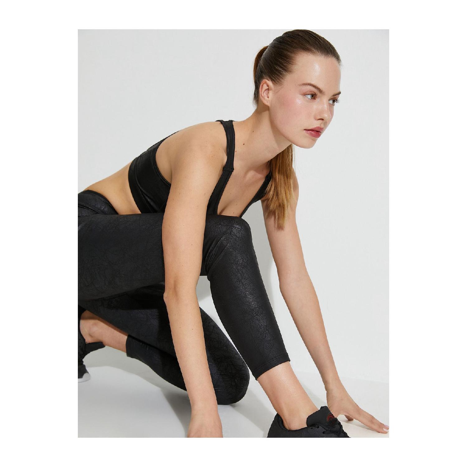 

Faux Leather Sports Tights Normal Waist S