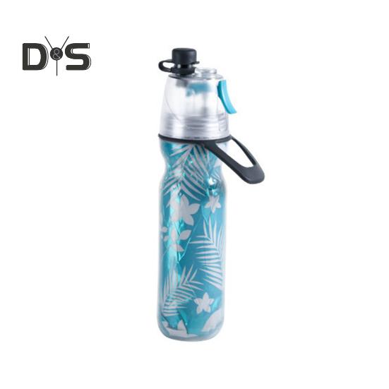 500ML Sports Water Bottle Insulated Bike Water Bottle with Spray Mist Portable Leak-Proof Cold Water Bottle for Gym Cycling Climbing
