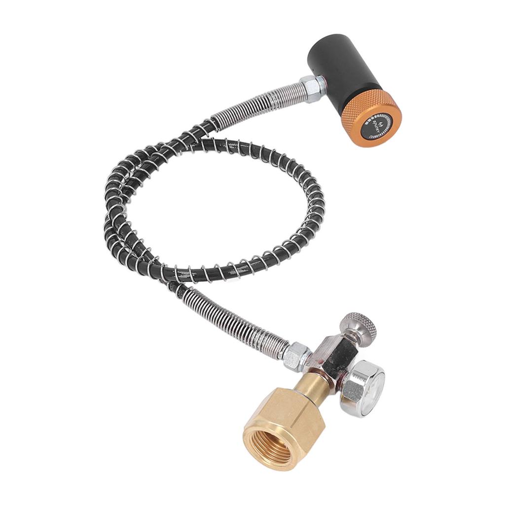 Soda Remote Hose CO2 Tank Cylinder Refilling Adapter with 24 Inches High Pressure Hose for Soda Can