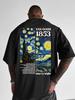 Adult Mens Tshirt Tribute Van Goghs Starry Sky 100 Cotton Comfortable Breathable Shortsleeved Versatile Family Daily Wear