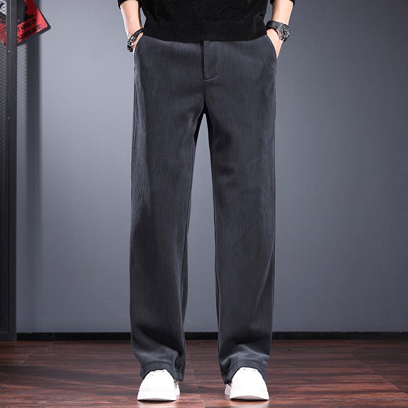 Мужские вельветовые брюки прямого кроя в стиле кэжуал 3XL