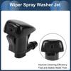 INFINAUTO Washer Nozzle Front Windshield Washer Nozzle 2 Gaskets 1.2m Hose Fits Jeep Chevy Pontiac Compatible Saturn Black