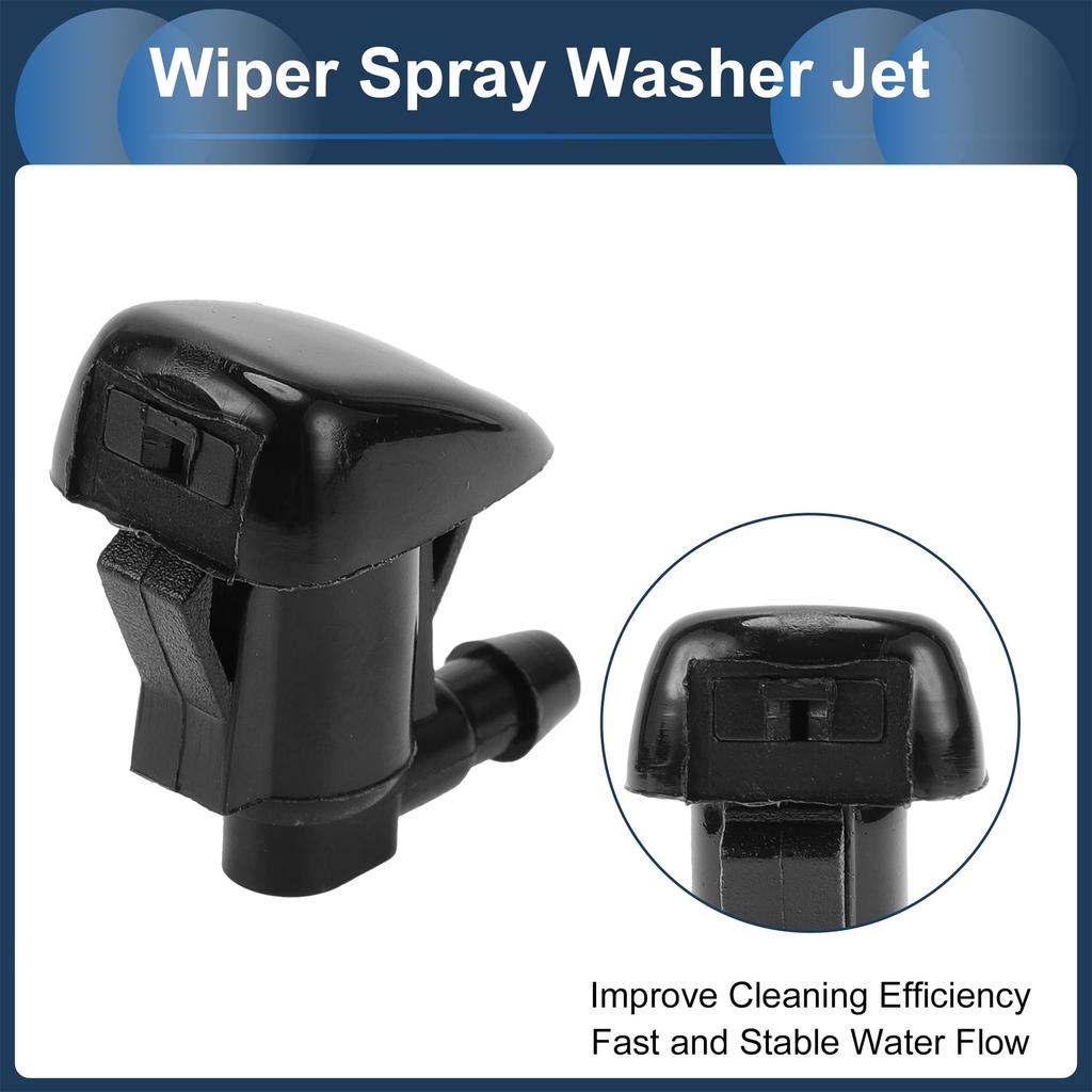INFINAUTO Washer Nozzle Front Windshield Washer Nozzle 2 Gaskets 1.2m Hose Fits Jeep Chevy Pontiac Compatible Saturn Black