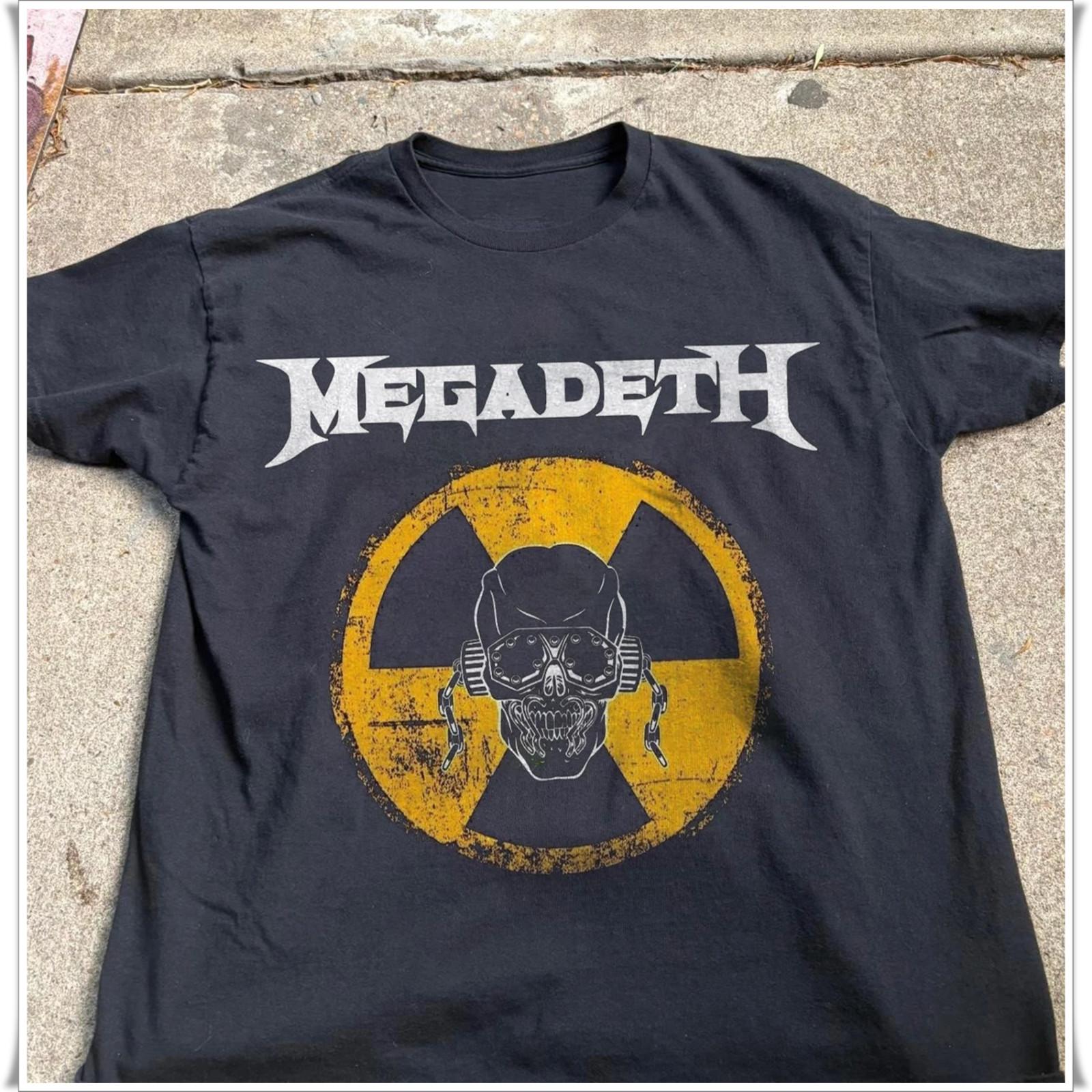 Rare Megadeth Logo T-shirt, Vintage 80s Metal Unisex Black T-shirt, Size S-5XL S