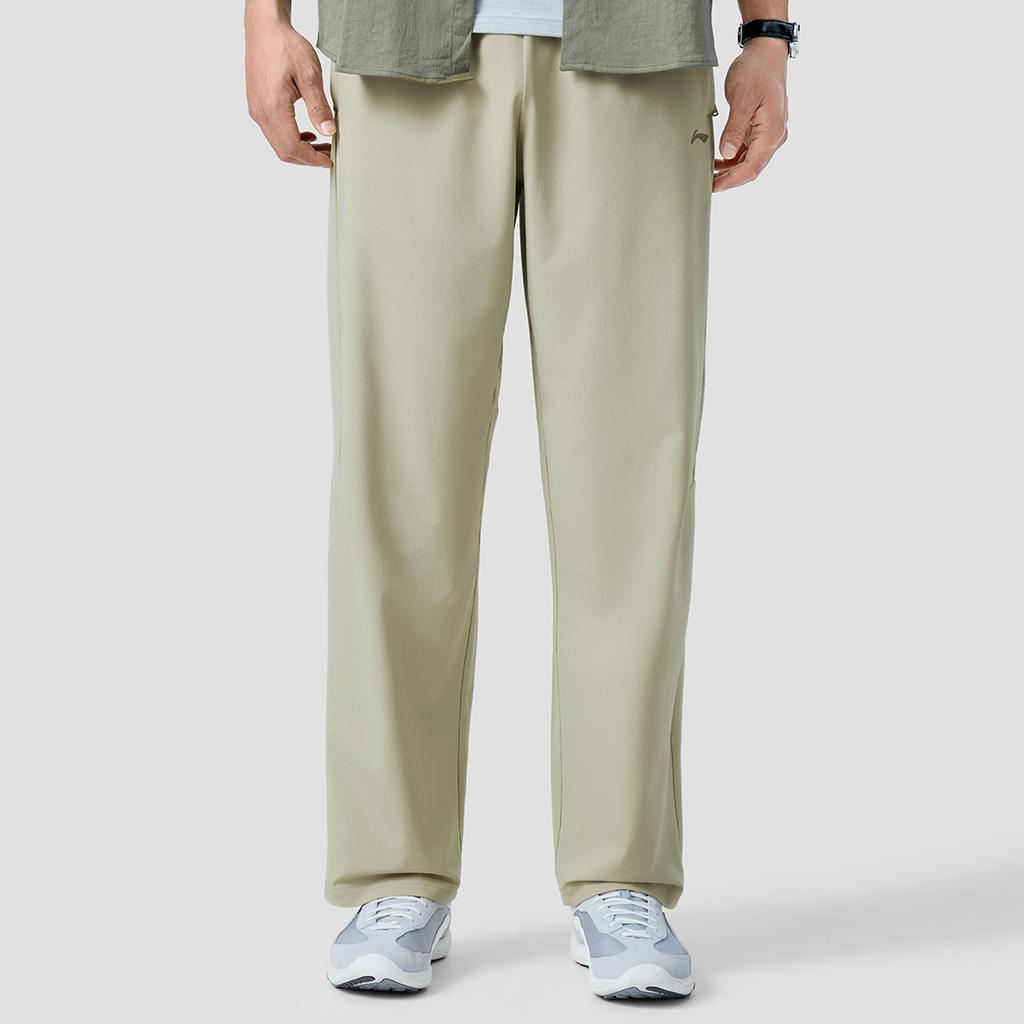 Li Ning Fitness Series Logo Stitching Sports Woven Casual Pants Men bottoms AYKW367-5