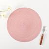 Woven Round Placemat Heat-Resistant Non-Slip Table Mat Elegant Dinner Plate Mat for Home Restaurant Party Dining