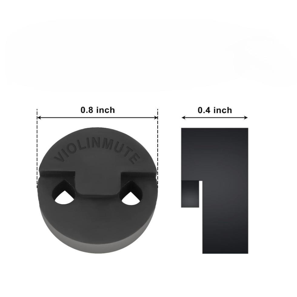Violin Black Round Claw-Shaped Rubber Mute Silencer