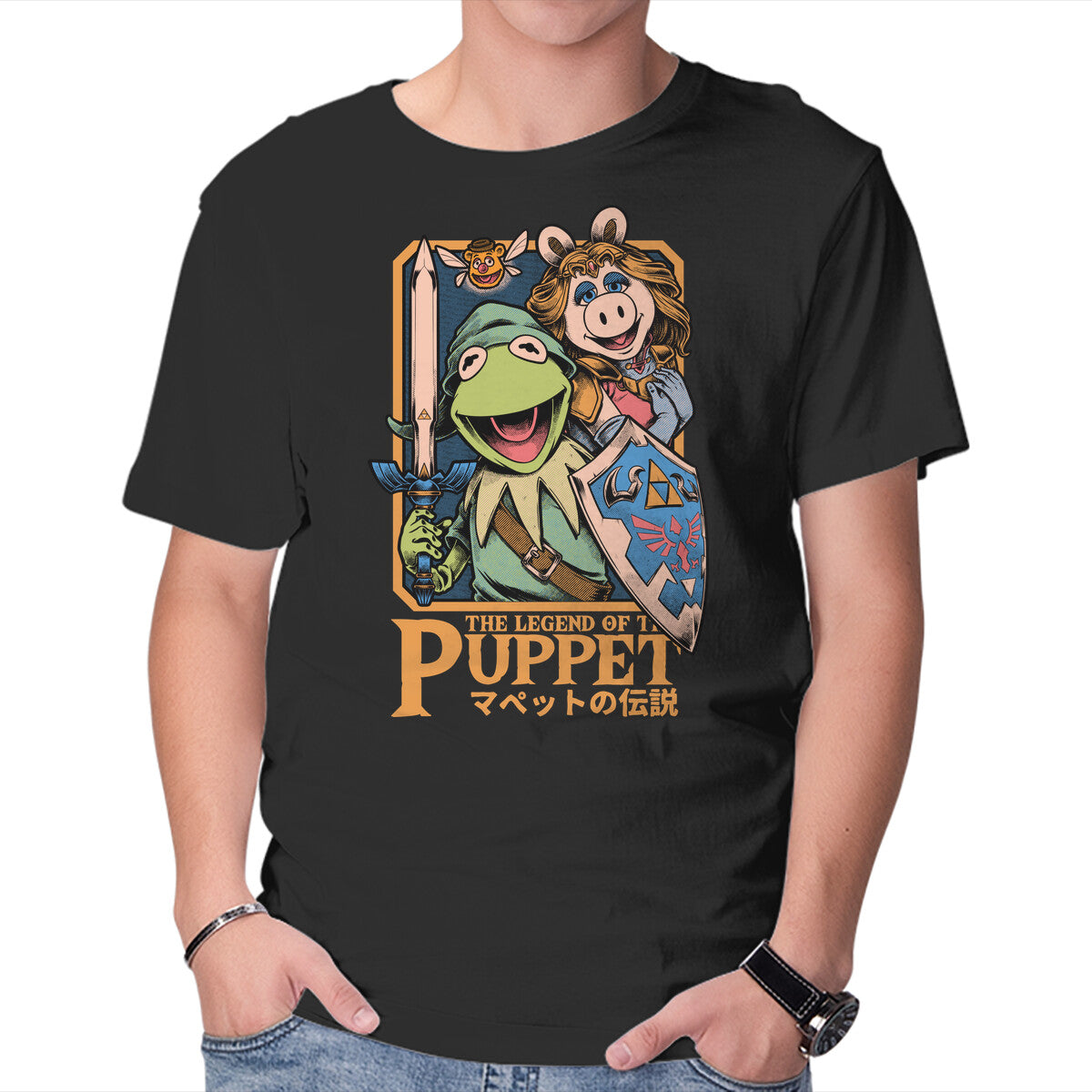 Unisex Crew Neck T-Shirt Legend Of The Puppet Graphic Short Sleeve Casual Tee M