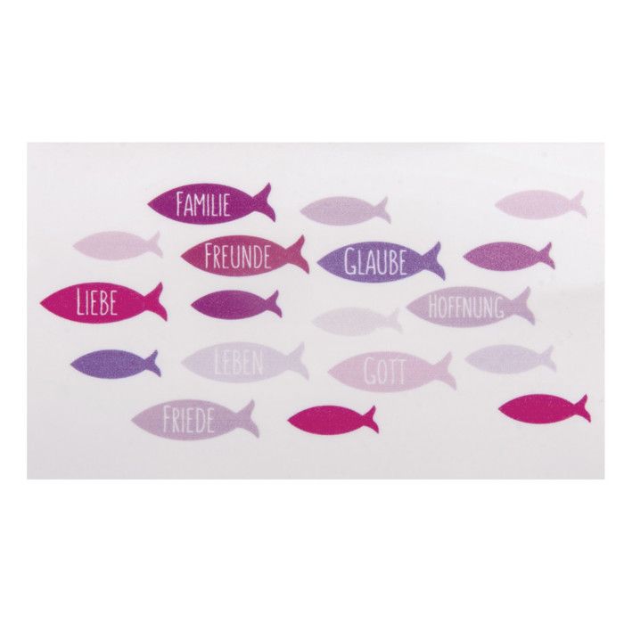 Motif de cire Poissons, rose oeillet, 8,5x5cm, 1 pce
