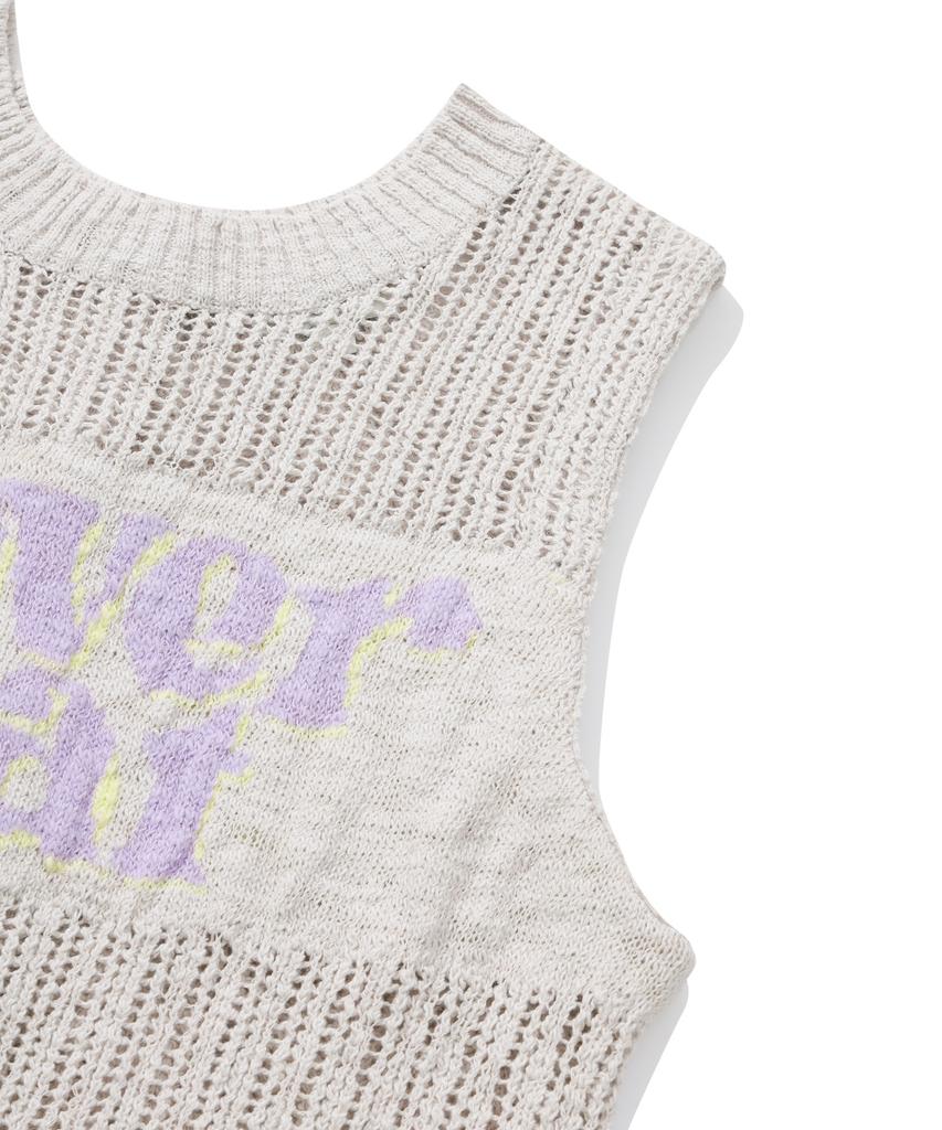 COVERNAT WOMAN Two-Way Knit Vest Oatmeal