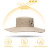 Summer Sunshade Fisherman Hat Men'S Uv Block Outdoor Fishing Waterproof Quick Drying Bucket Hat Large Wide Brim Cycling  Hat