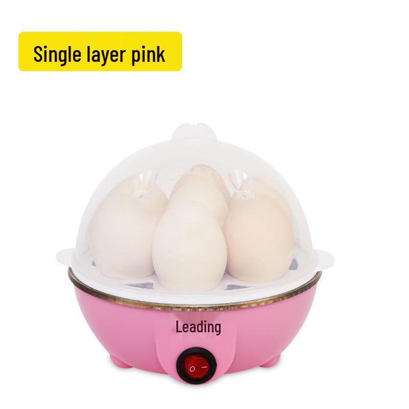 Lingrui Mini Double-Layer Egg Cooker with Auto Power-Off