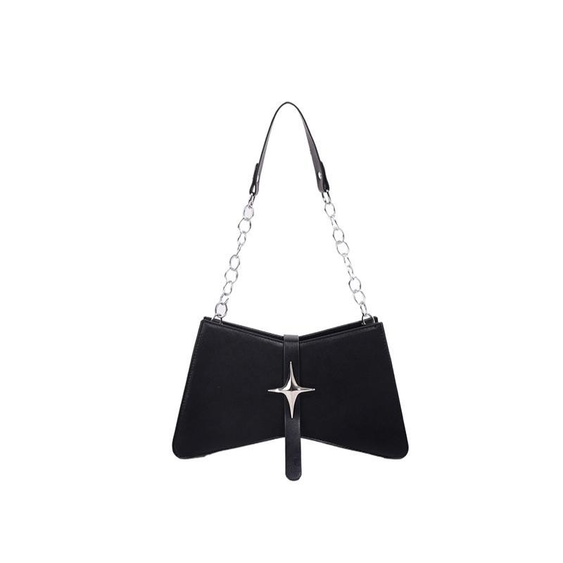 Trendy Small Square Bag 2023 Winter New Chain Underarm Single Shoulder Bag High-end Sense чёрный