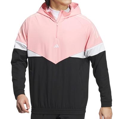 Adidas Golf Twistweave Archive Design Half-Zip Long Sleeve Hoodie with Side Zip
