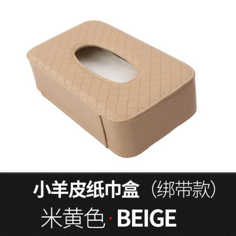 Car Tissue Holder Sun Visor Hanging Mount Leather Auto Interior Accessory Storage Box