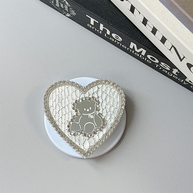 Korean-Style Heart-Shaped Magnetic Phone Holder Stand for Women