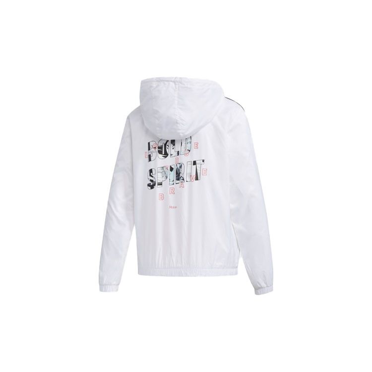 Adidas Neox Mulan Print Casual Sports Jacket Women Outerwear White GK5896