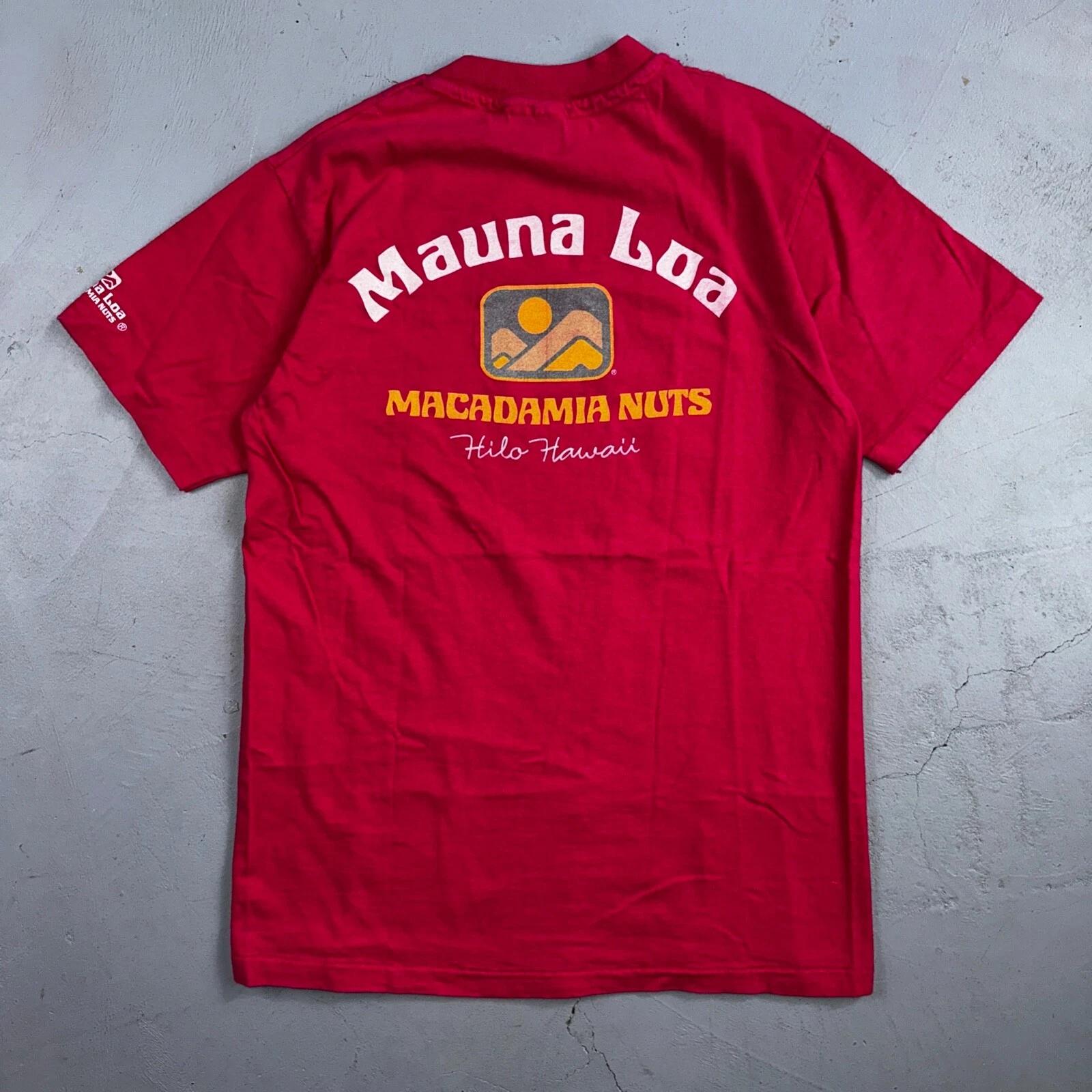 Mauna Loa Macadamia Nuts Hawaii Hanes 80s VTG T Shirt Promo Art Sun Aloha Cool 4XL
