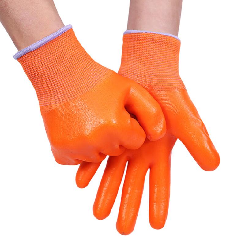 Fengzhi Thickened PVC Coated Work Gloves (12 Pairs)