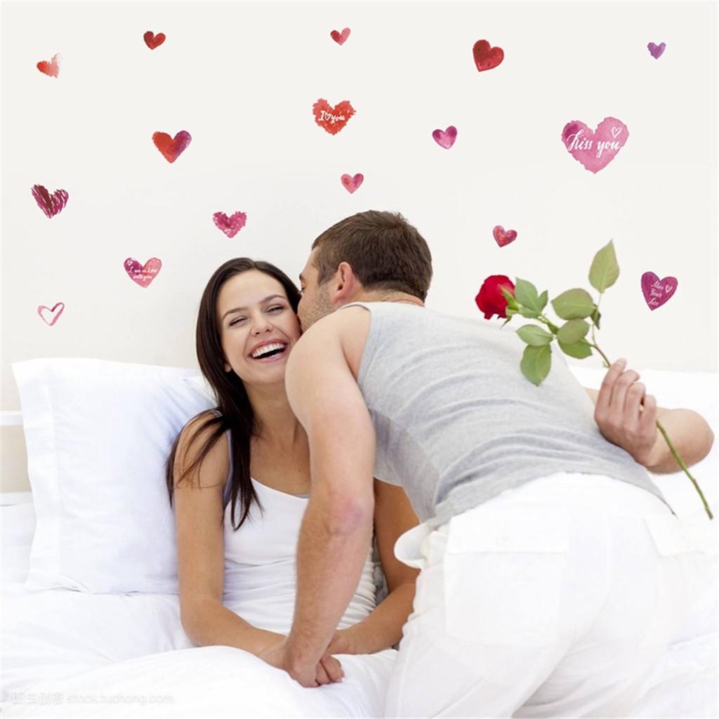  Valentine's Day Wall Sticker Removable Love Hearts Decal Home Decor
