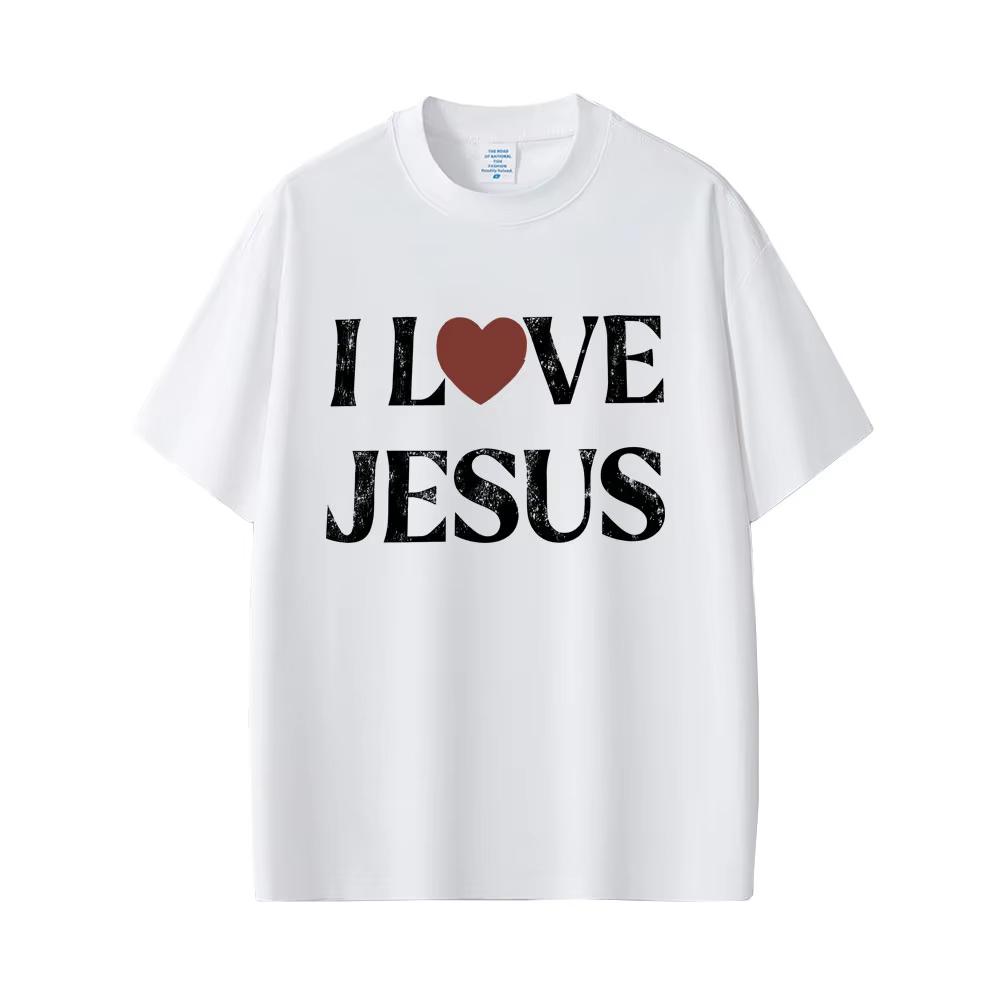 I Love Jesus Tshirt Christian Tee Shirt Unisex Women Clothing Hip Hop Vintage Rock T Shirts Unisex Retro Ocollar Hip Hop Tshirts