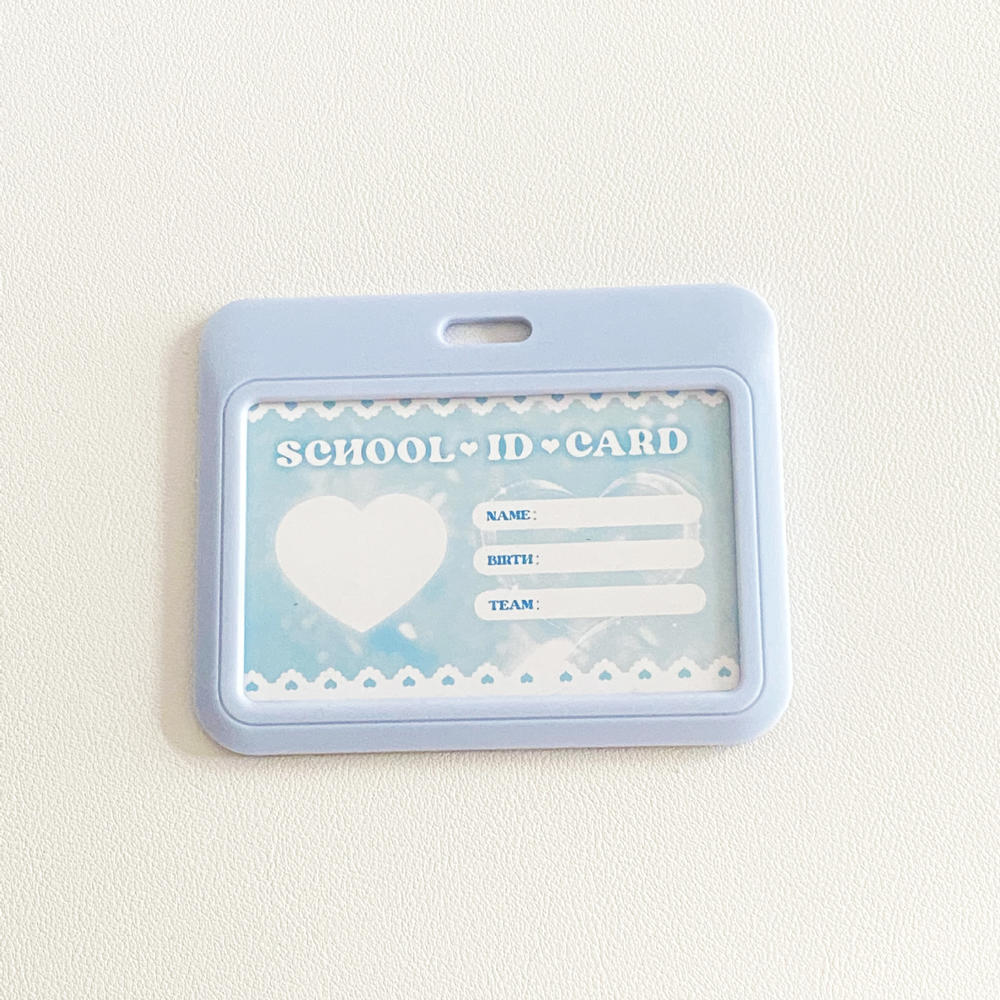 Simple Student Kids Lanyard Card Holder Slim Wallet Boys Pu Id Certificate Bus Door Credit Card Bag for Girls Zipper Coin Purses