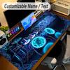 Music Theme Personalized Mouse Pad Custom Name Text Non Slip Desk Pad For Laptop Office Desktop
