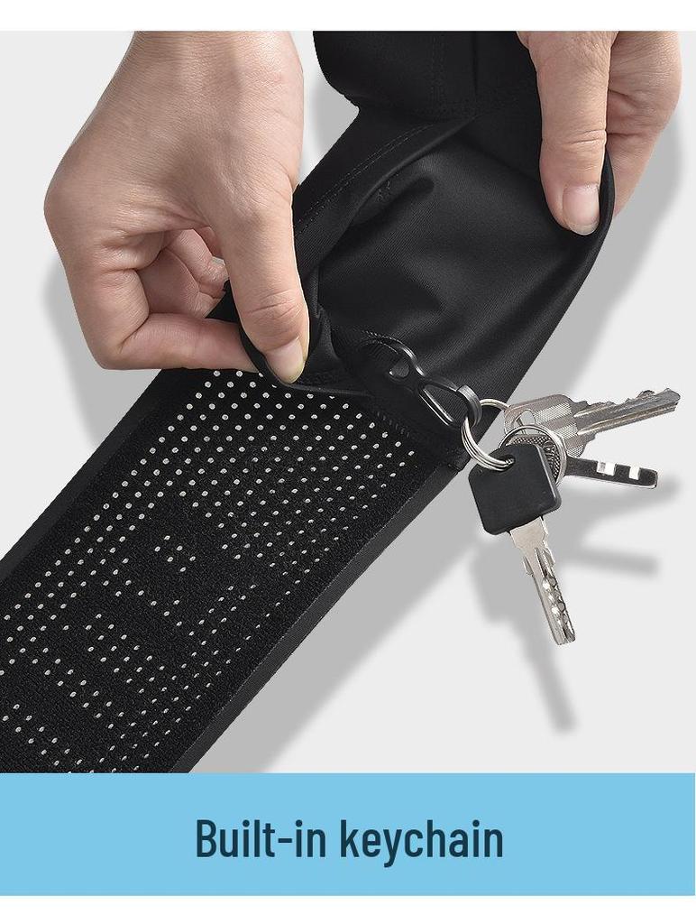 Unisex Large Capacity Elastic Running Waist Belt - Double Layer, Invisible Phone Storage for Marathon & Fitness