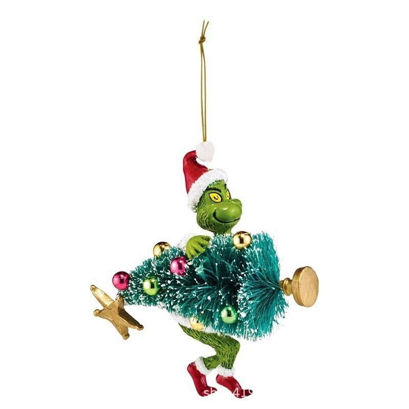 Green 2023 Unique Monster Cartoon Holiday Hanging Decorations For Joyful Christmas Decor
