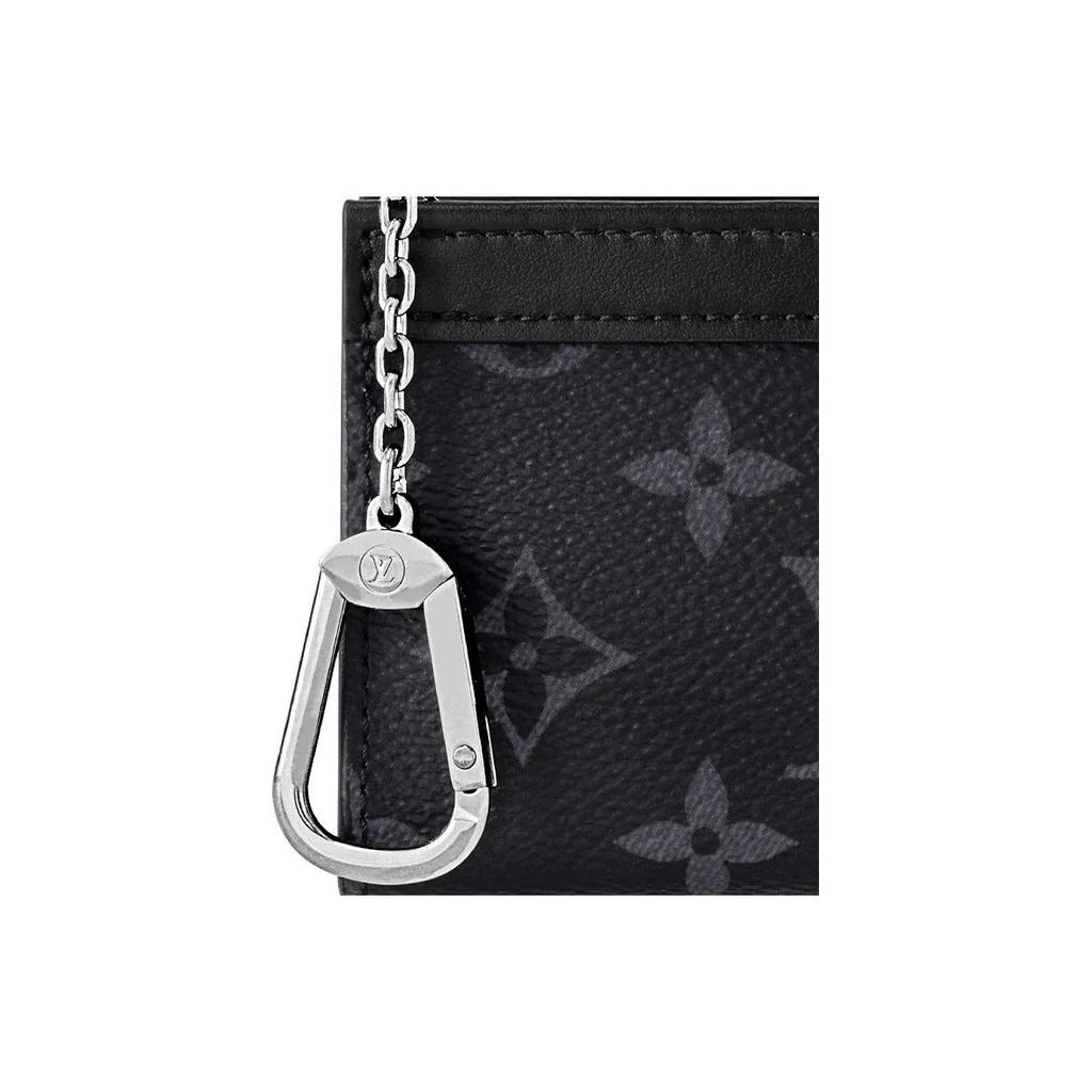 LOUIS VUITTON Voyage Monogram Canvas Zipper Pouch Regular Men's Black