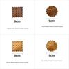 Round Solid Wood Cookie Coasters Biscuit Shape Heat Resistant Wooden Coaster Non-Slip Tea Cup Mat for Tea Milk Drink