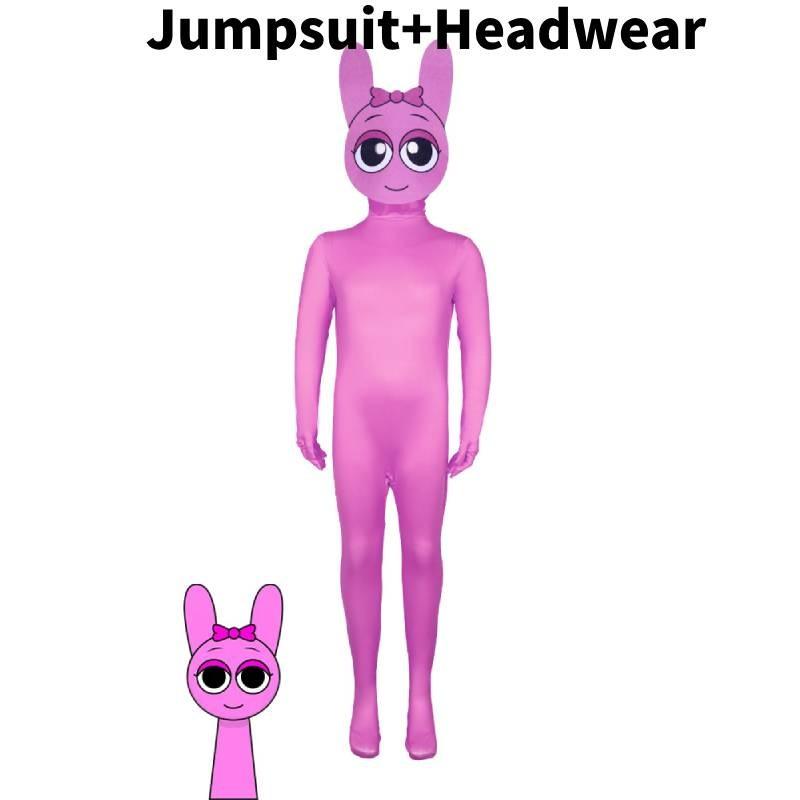 Cosplay Incredibox Sprunki Kids Adults Jumpsuits Halloween Costume Bodysuit