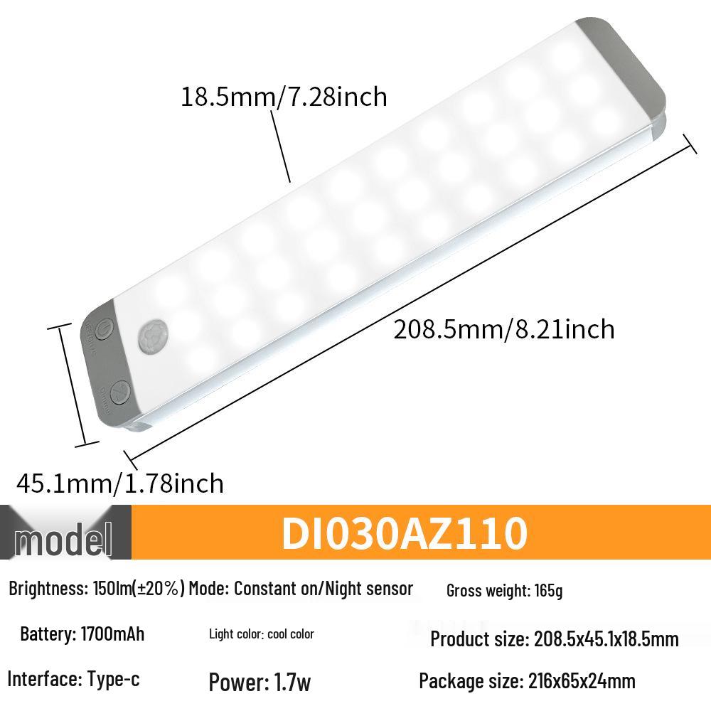 Smart Wireless Motion Sensor LED Night Light for Dorms and Cabinets