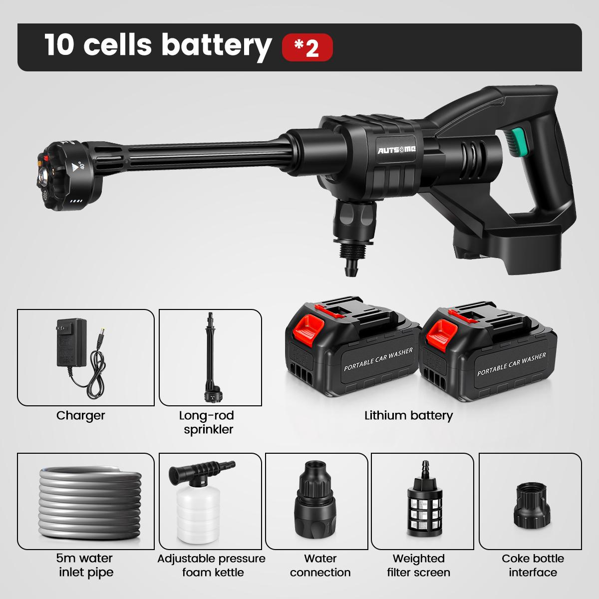 

1500 мАч беспроводная портативная автомойка высокого давления стиральная машина водяной пистолет
