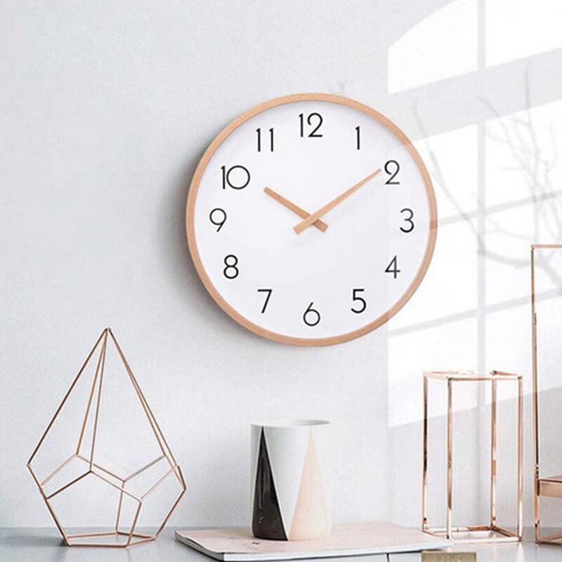 12-inch Minimalist Wooden Wall Clock