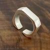 Korean Celebrity Simple Tassel Geometric Square Ring for Women